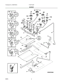 03 - Burner parts for Electrolux Range FGGF3030PWD from AppliancePartsPros.com