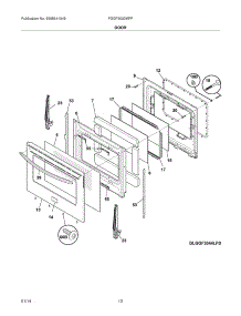 11 - Door parts for Frigidaire Range FGGF3032MFF from AppliancePartsPros.com