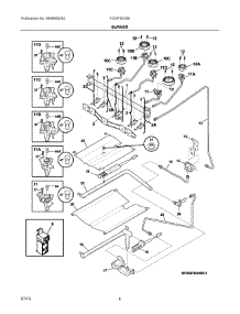 03 - Burner parts for Electrolux Range FGGF3032MWE from AppliancePartsPros.com