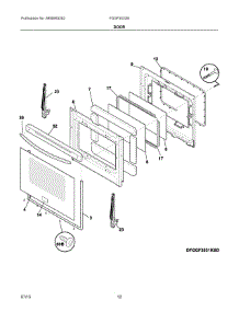 06 - Door parts for Electrolux Range FGGF3032MWE from AppliancePartsPros.com