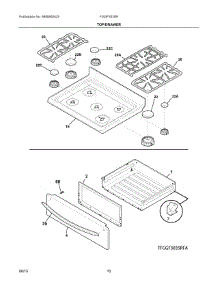 05 - Top / Drawer parts for Electrolux Range FGGF3035RBA from AppliancePartsPros.com