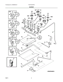 03 - Burner parts for Electrolux Range FGGF3035RFA from AppliancePartsPros.com