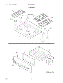 05 - Top / Drawer parts for Electrolux Range FGGF3035RFA from AppliancePartsPros.com