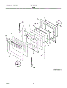 06 - Door parts for Electrolux Range FGGF3035RFB from AppliancePartsPros.com