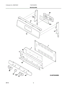 02 - Backguard parts for Electrolux Range FGGF3035RFC from AppliancePartsPros.com