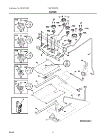 03 - Burner parts for Electrolux Range FGGF3035RFC from AppliancePartsPros.com
