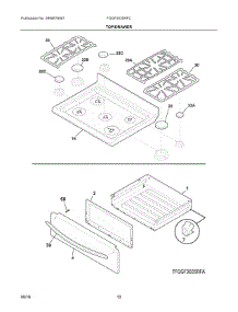 05 - Top / Drawer parts for Electrolux Range FGGF3035RFC from AppliancePartsPros.com