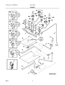 03 - Burner parts for Electrolux Range FGGF3035RWA from AppliancePartsPros.com