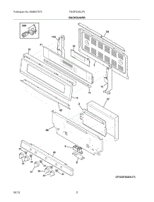 03 - Backguard parts for Frigidaire Range FGGF304DLF5 from AppliancePartsPros.com