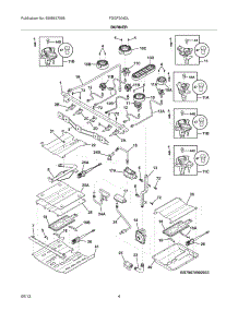 05 - Burner parts for Frigidaire Range FGGF304DLW4 from AppliancePartsPros.com