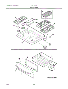 05 - Top / Drawer parts for Electrolux Range FGGF3054MBF from AppliancePartsPros.com
