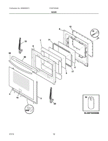06 - Door parts for Electrolux Range FGGF3054MBF from AppliancePartsPros.com