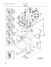 03 - Burner parts for Electrolux Range FGGF3054MFH from AppliancePartsPros.com