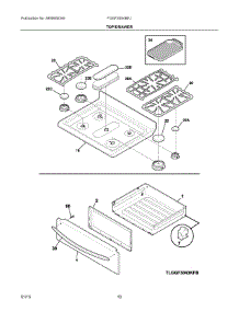 05 - Top / Drawer parts for Electrolux Range FGGF3054MFJ from AppliancePartsPros.com
