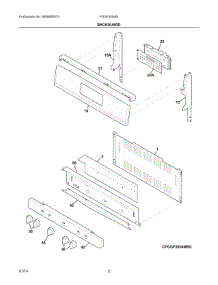 02 - Backguard parts for Electrolux Range FGGF3054MWF from AppliancePartsPros.com