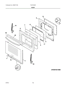06 - Door parts for Electrolux Range FGGF3058RBB from AppliancePartsPros.com