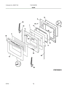 06 - Door parts for Electrolux Range FGGF3058RFB from AppliancePartsPros.com