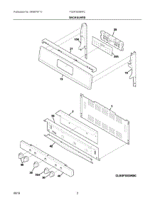 02 - Backguard parts for Electrolux Range FGGF3058RFC from AppliancePartsPros.com