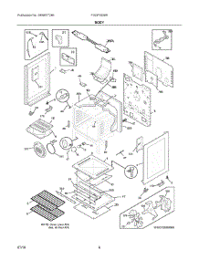 04 - Body parts for Electrolux Range FGGF3058RWB from AppliancePartsPros.com