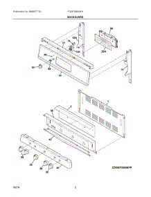02 - Backguard parts for Electrolux Range FGGF3060SFA from AppliancePartsPros.com