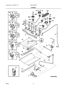03 - Burner parts for Electrolux Range FGGF3060SFA from AppliancePartsPros.com