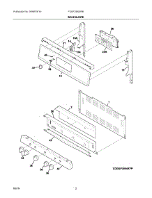02 - Backguard parts for Electrolux Range FGGF3060SFB from AppliancePartsPros.com