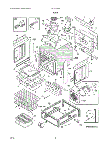 07 - Body parts for Frigidaire Range FGGS3065PBA from AppliancePartsPros.com