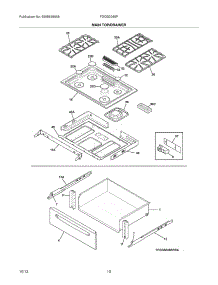 09 - Top / Drawer parts for Frigidaire Range FGGS3065PBA from AppliancePartsPros.com