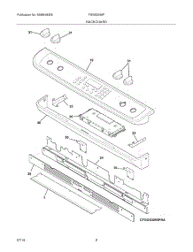 03 - Backguard parts for Frigidaire Range FGGS3065PBC from AppliancePartsPros.com