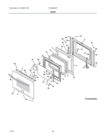 06 - Door parts for Electrolux Range FGGS3065PBM from AppliancePartsPros.com