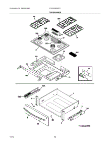 05 - Top / Drawer parts for Electrolux Range FGGS3065PFD from AppliancePartsPros.com