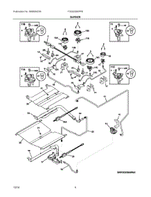 03 - Burner parts for Electrolux Range FGGS3065PFE from AppliancePartsPros.com