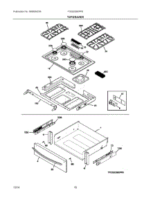 05 - Top / Drawer parts for Electrolux Range FGGS3065PFE from AppliancePartsPros.com