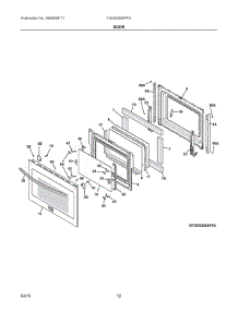 06 - Door parts for Electrolux Range FGGS3065PFG from AppliancePartsPros.com