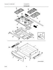 05 - Top / Drawer parts for Electrolux Range FGGS3065PFM from AppliancePartsPros.com