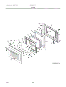 06 - Door parts for Electrolux Range FGGS3065PFM from AppliancePartsPros.com