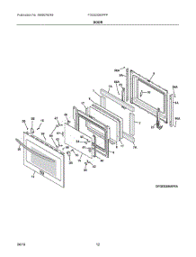 06 - Door parts for Electrolux Range FGGS3065PFP from AppliancePartsPros.com