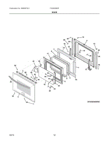 06 - Door parts for Electrolux Range FGGS3065PWF from AppliancePartsPros.com