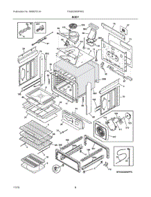 04 - Body parts for Electrolux Range FGGS3065PWG from AppliancePartsPros.com