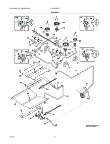 03 - Burner parts for Electrolux Range FGGS3065PWJ from AppliancePartsPros.com