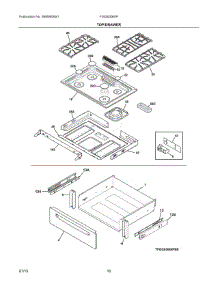 05 - Top / Drawer parts for Electrolux Range FGGS3065PWJ from AppliancePartsPros.com