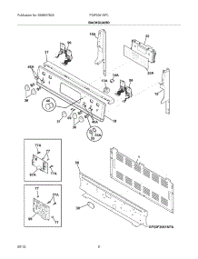 03 - Backguard parts for Frigidaire Range FGIF3061NFC from AppliancePartsPros.com
