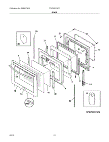 11 - Door parts for Frigidaire Range FGIF3061NFC from AppliancePartsPros.com