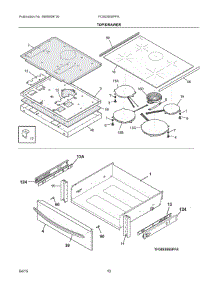 05 - Top / Drawer parts for Electrolux Range FGIS3065PFA from AppliancePartsPros.com