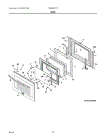06 - Door parts for Electrolux Range FGIS3065PFA from AppliancePartsPros.com