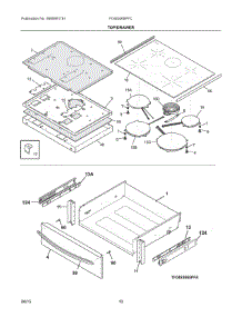 05 - Top / Drawer parts for Electrolux Range FGIS3065PFC from AppliancePartsPros.com