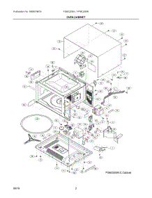 02 - Oven,Cabinet parts for Electrolux Microwave FGMO205KWC from AppliancePartsPros.com