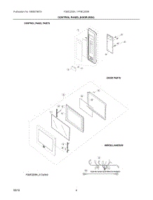 03 - Control Panel,Door,Misc parts for Electrolux Microwave FGMO205KWC from AppliancePartsPros.com