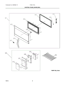 03 - Control Panel, Door, Misc parts for Electrolux Microwave FGMV175QBA from AppliancePartsPros.com