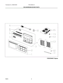 02 - Recommended Spare Parts parts for Electrolux Air Conditioner FGRC0844S10 from AppliancePartsPros.com